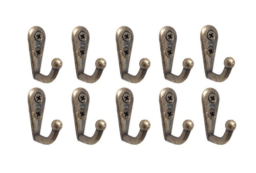 10x set vintage wandhaken mit - set,