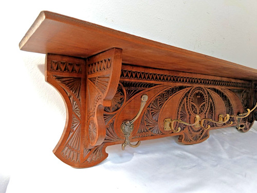 Antike wandgarderobe hutablage - wandgarderobe,