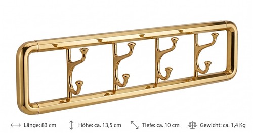8er wandhaken messing - wandhaken,