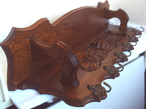 Holz wandgarderobe löwenkopf - holz,